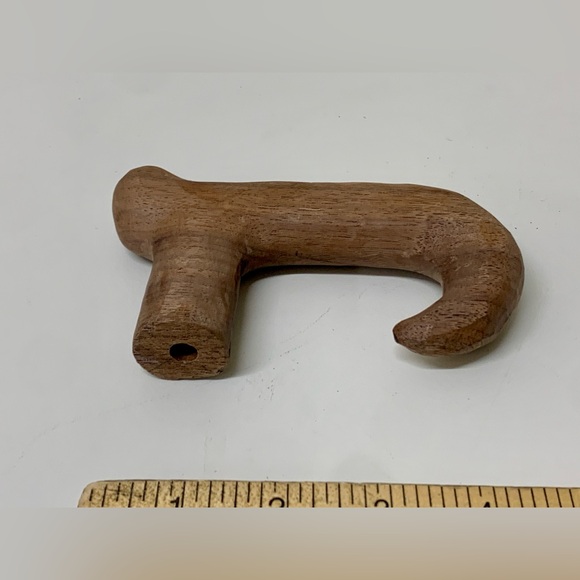 Vintage Hand Carved Wooden Cane Walking Stick Umbrella Handle - Picture 11 of 11